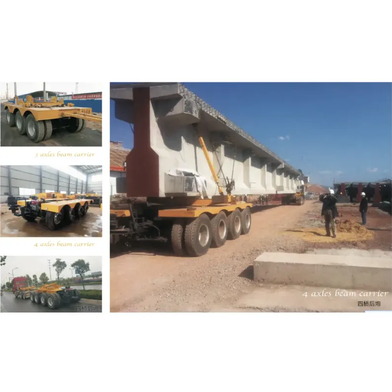 12.4M 3-Axle Flatbed Semi နောက်တွဲယာဉ်