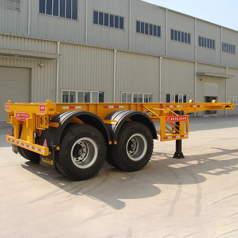 19 လက်မ Landing Gear ပါရှိသည့် 20 ပေ 2-axle အရိုးစုနောက်တွဲယာဉ်