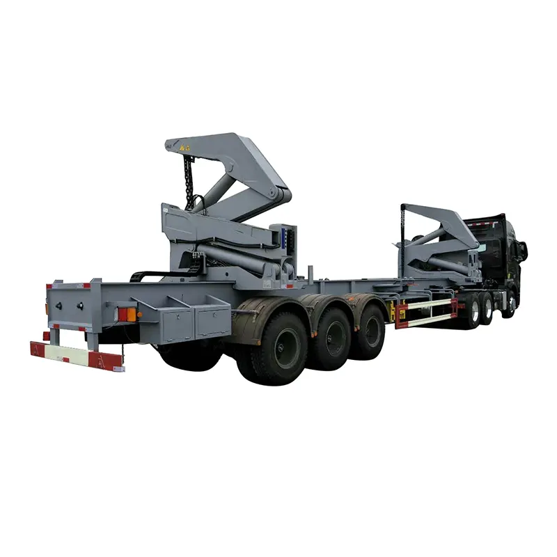 Xcmg 37 တန် Crane ပါသော 20ft Sidelifer Side Loader Container Semi Trailer
