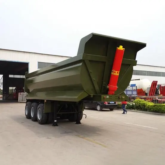 မြင့်မားသော Tensile သံမဏိဖြင့် 3 Axles Dumper Semi Trailer