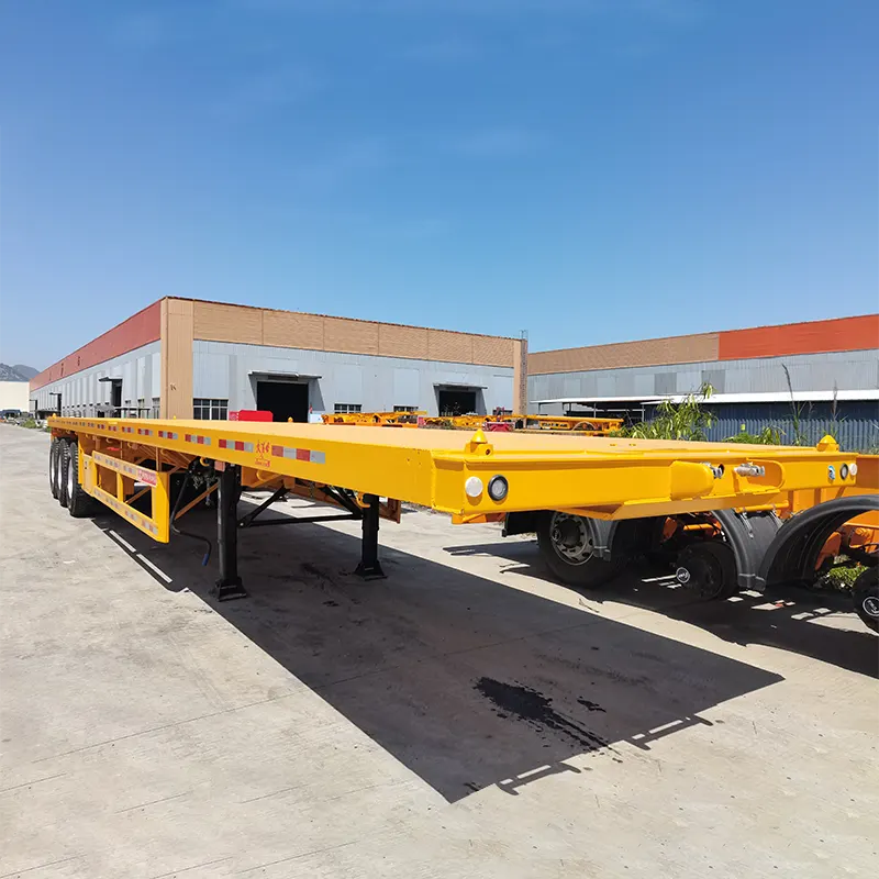 FUWA 13T axle ပါရှိသော ပေ 30 ပေ 2-axle flatbed semi trailer