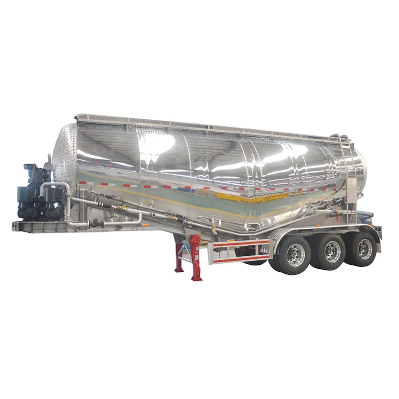 42kw ပါဝါစနစ်ပါရှိသော 40cbm Bulk Cement Tanker Semi Trailer