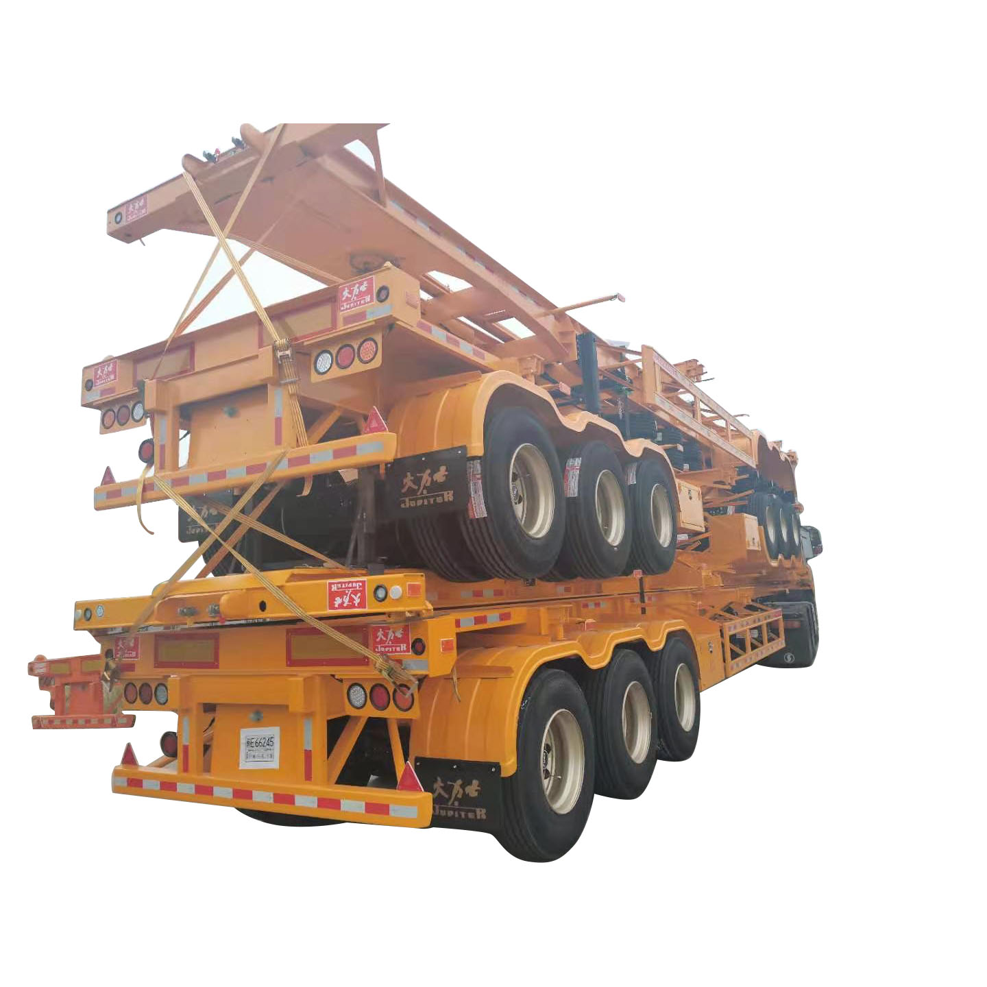 FUWA 13 တန် axle ပါသော 40 ပေ 3 axles အရိုးစုနောက်တွဲများ