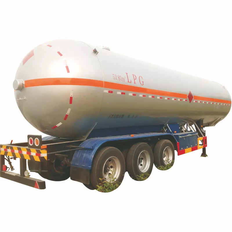 50cbm 3 Axles Lpg Tank Semitrailer 50cbm Capacity Fuwa Axle