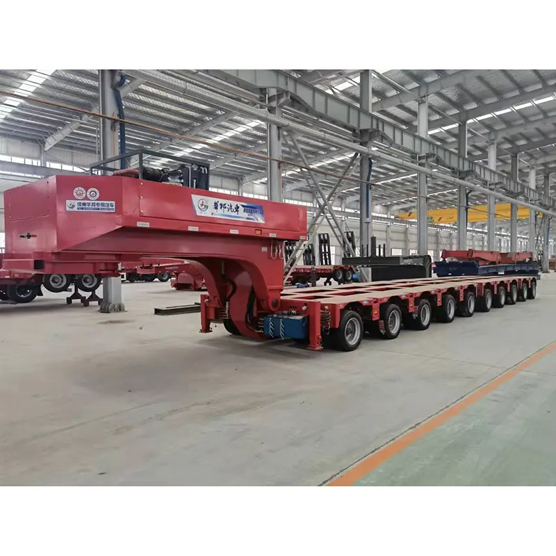ဟိုက်ဒရောလစ်စတီယာရင်စနစ်ပါရှိသော Multi-axle Modular Semi Trailer